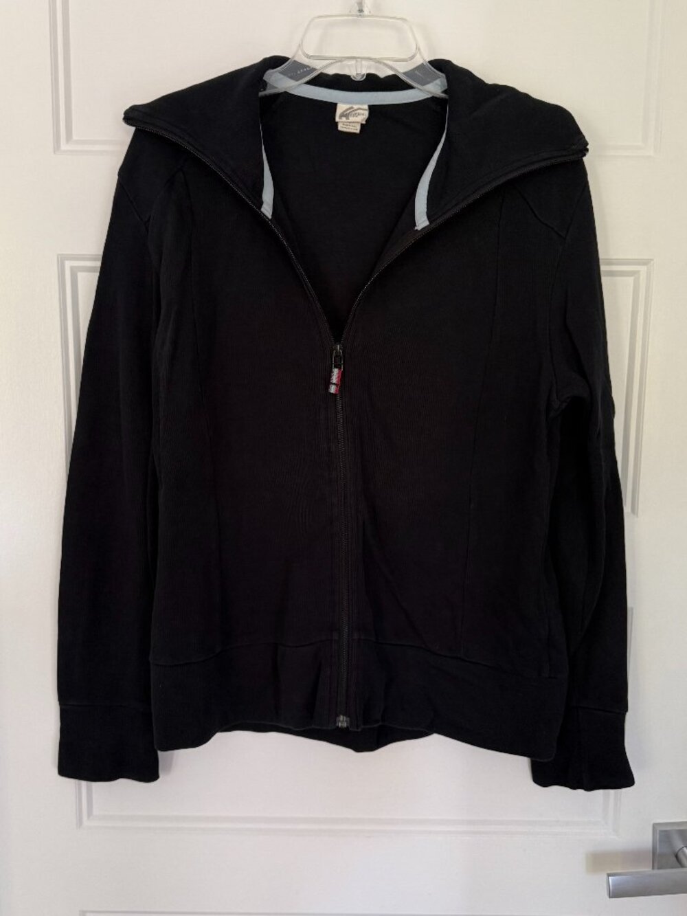 Vintage MEC - Black Ribbed Full-Zip Top - Size L